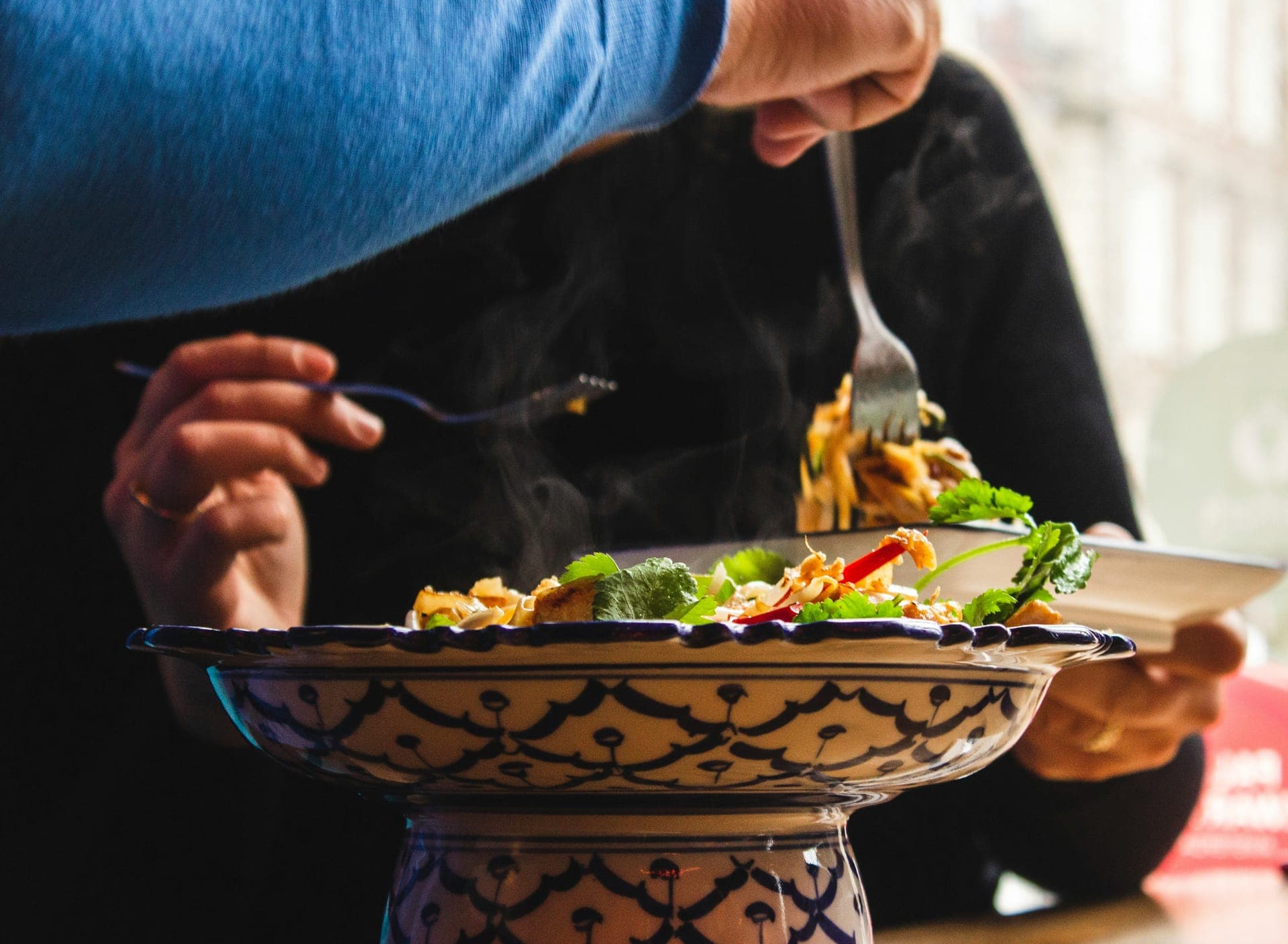 People enjoying food together