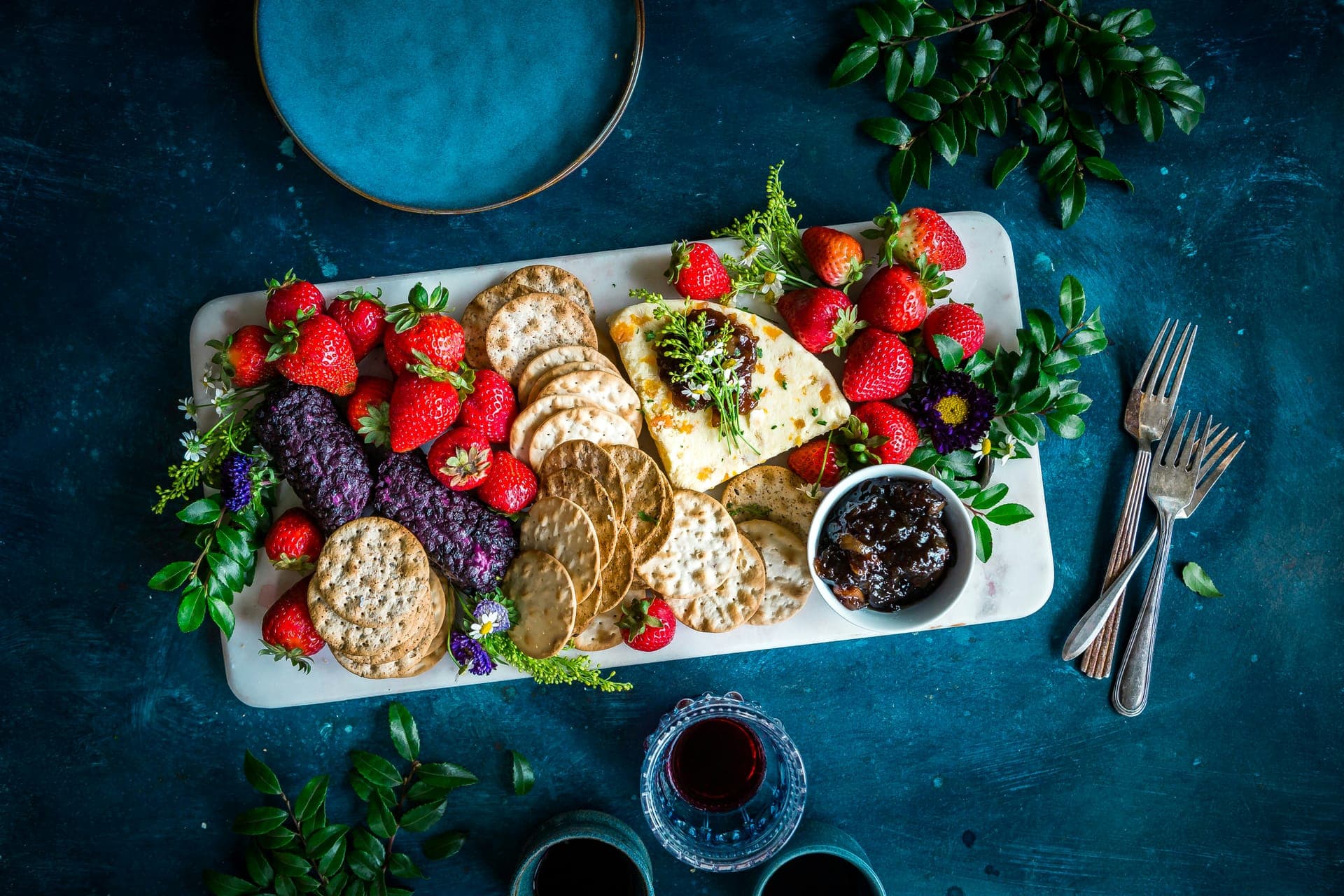 Artisan cheese and fruit board