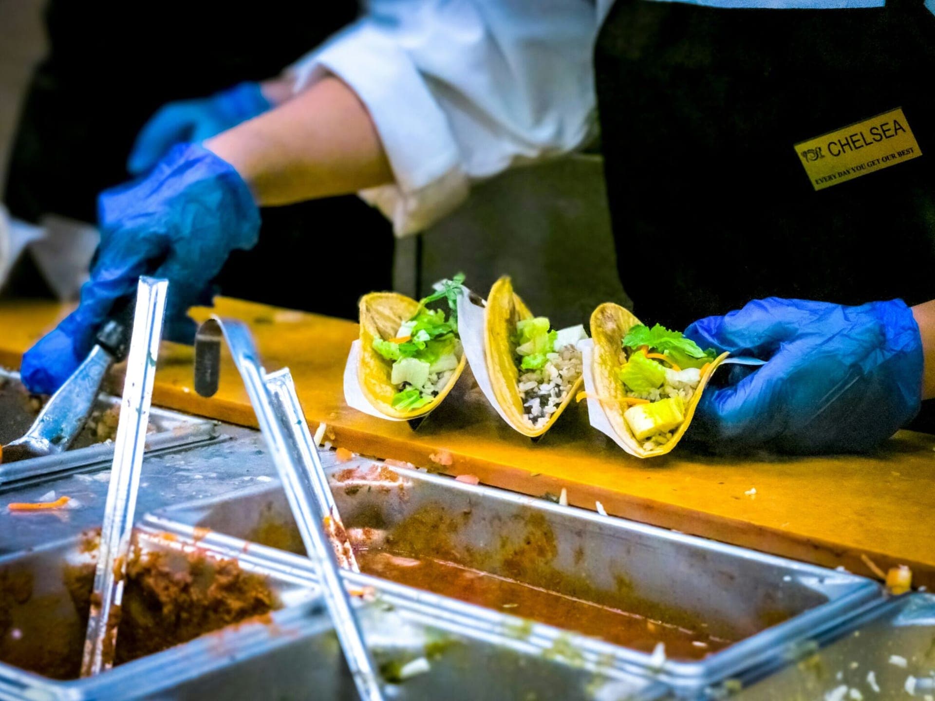 Food preparation in a commercial kitchen